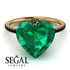 Heart Shape Emerald Ring - Noelle No. 34